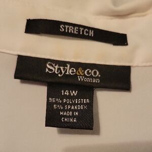 Style & Co. Cream Stretch Blouse